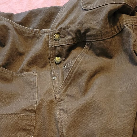 Berne Men's Washed Duck Unlined Brown Bib Overalls. Sz: 38X32 - Picture 11 of 15